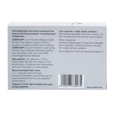 Viên uống Cebrium Ever Pharma hỗ trợ tăng khả năng tập trung, cải thiện trí nhớ (3 vỉ x 10 viên)