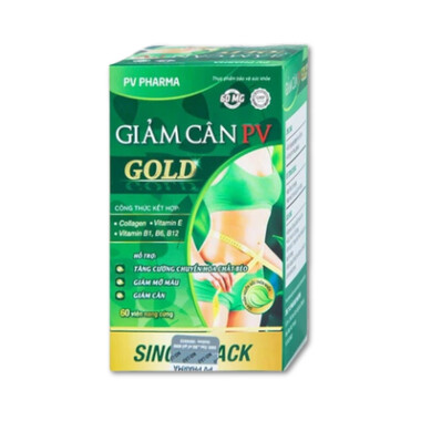 Viên uống giảm cân PV Gold Phúc Vinh hỗ trợ tăng cường chuyển hóa chất béo, giảm mỡ máu (60 viên)