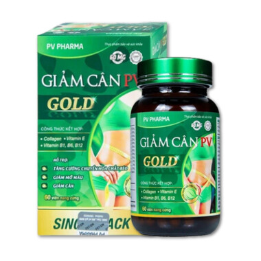 Viên uống giảm cân PV Gold Phúc Vinh hỗ trợ tăng cường chuyển hóa chất béo, giảm mỡ máu (60 viên)