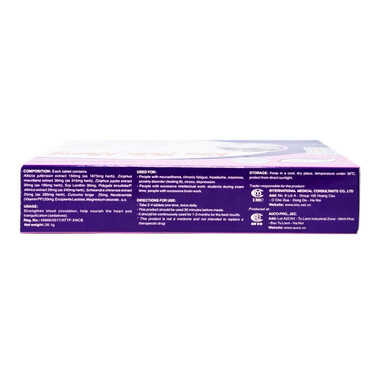 Viên uống Kim Thần Khang Á Âu tăng cường lưu thông máu, giúp dưỡng tâm, an thần (3 vỉ x 10 viên)