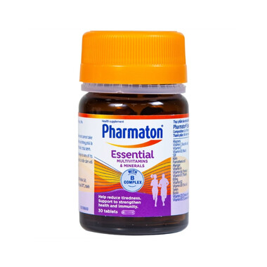 Viên uống Pharmaton Essential Multivitamins Minerals hỗn hợp Vitamin và khoáng chất, tăng cường sức khỏe (30 viên)
