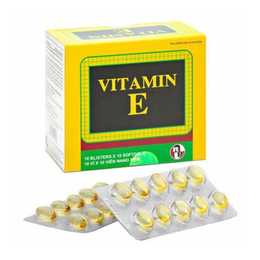 Viên uống bổ sung Vitamin E Robinson Pharma (Hộp 10 vỉ x 10 viên)