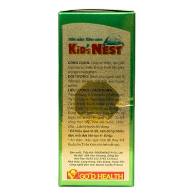 Yến sào Kid's Nest Tâm Sen Good Health giúp an thần, tạo giác ngủ sâu tự nhiên (150ml)