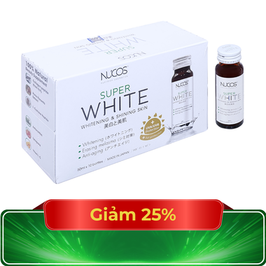 Thực phẩm bảo vệ sức khỏe Nucos Super White (10 chai x 50ml)