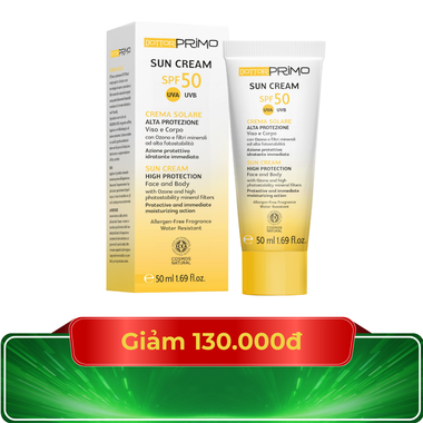 Kem chống nắng DottorPrimo Sun Cream SPF50 dành cho da nhạy cảm (50ml)