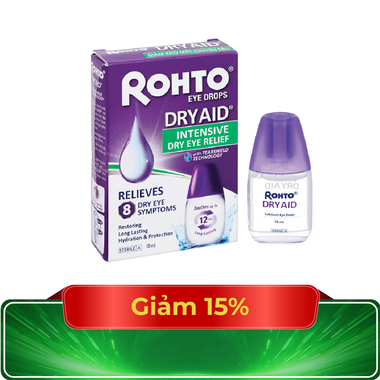 Dung dịch nhỏ mắt Rohto Dry Aid giảm khô mắt (chai 10ml)