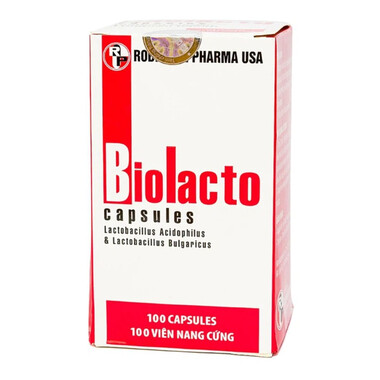 Viên uống Biolacto Robinson Pharma USA bổ sung lợi khuẩn giúp cân bằng hệ vi sinh đường ruột (100 viên)