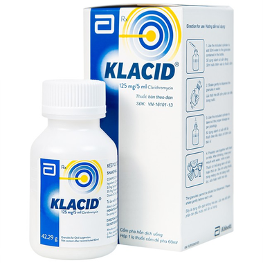 Cốm pha hỗn dịch uống Klacid 125mg/5ml