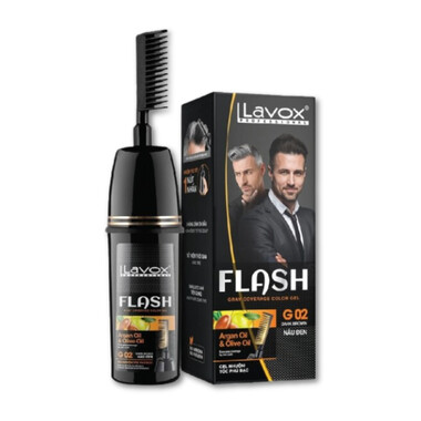 Gel Nhuộm Phủ Bạc Lavox G02 Nâu Đen - Chai 150ml