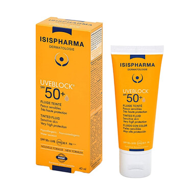 Kem chống nắng Isis Pharma Uveblock 50 Tinted Cream SPF 50+ cho da nhạy cảm (40ml)