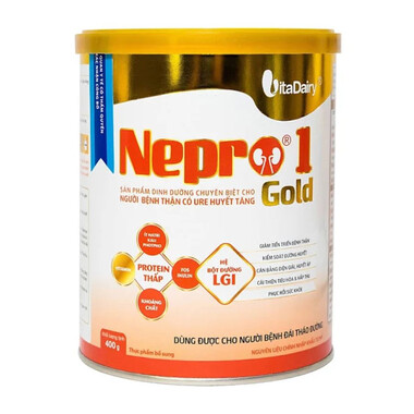 Sữa bột Nepro 1 Gold VitaDairy cung cấp dinh dưỡng dành cho người bệnh thận (400g)