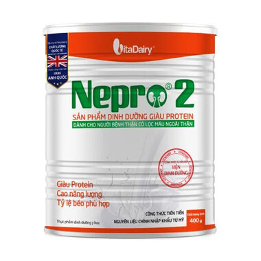 Sữa bột Nepro 2 VitaDairy cung cấp protein dành cho người bệnh thận (400g)
