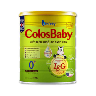 Sữa Colosbaby Gold 0+ bổ sung kháng thể cho bé từ 0 – 12 tháng (800g)