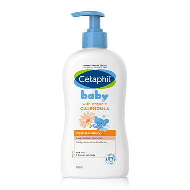 Sữa tắm gội trẻ em tinh chất hoa cúc Cetaphil Baby Wash&Shampoo Calendula (Chai 400ml)
