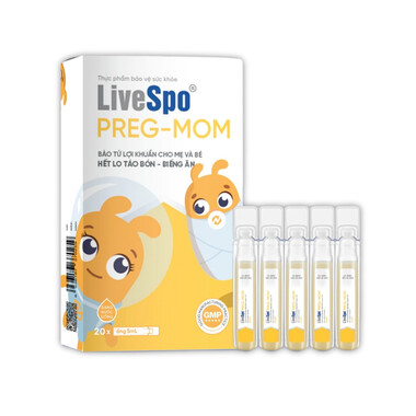 Thực phẩm bảo vệ sức khỏe LiveSpo® Preg-Mom (20 ống x 5ml)