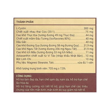 Thực phẩm bảo vệ sức khỏe SẮC NGỌC KHANG ++ (Hộp 60 viên)