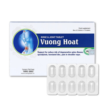 Thực phẩm bảo vệ sức khỏe viên xương khớp Vương Hoạt (20 viên)