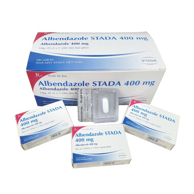 Thuốc Albendazol Stada 400mg Điều Trị Nhiễm Ký Sinh Trùng Đường Ruột (Hộp 1 Vỉ X 1 Viên)