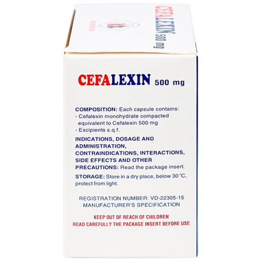 Thuốc Cefalexin 500mg Domesco