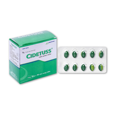 Thuốc Cidetuss điều trị các trường hợp ho (10 vỉ x 10 viên)