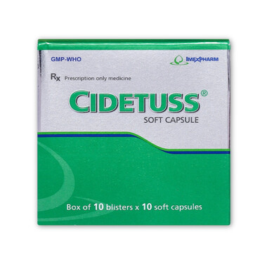 Thuốc Cidetuss điều trị các trường hợp ho (10 vỉ x 10 viên)