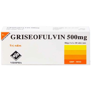 Thuốc Griseofulvin 500mg Vidipha