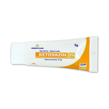 Thuốc KETOVAZOL 2% trị các bệnh nấm ngoài da và niêm mạc (Tuýp 5g)