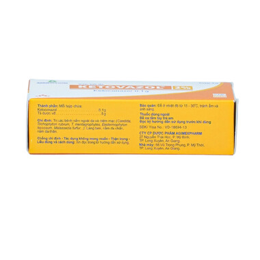 Thuốc KETOVAZOL 2% trị các bệnh nấm ngoài da và niêm mạc (Tuýp 5g)