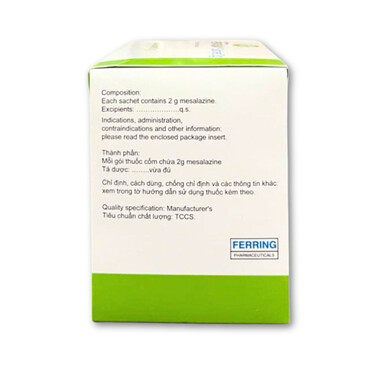 Thuốc Pentasa 2g Ferring điều trị viêm loét đại tràng, tá tràng (60 gói)