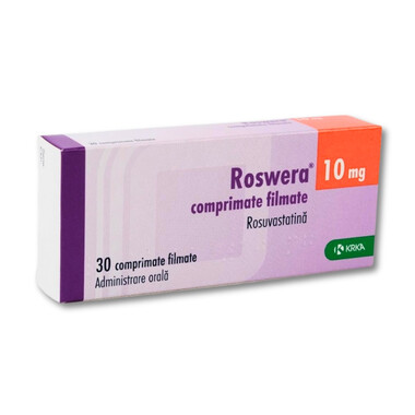 Thuốc Roswera 10mg điều trị tăng cholesterol máu (3 vỉ x 10 viên)