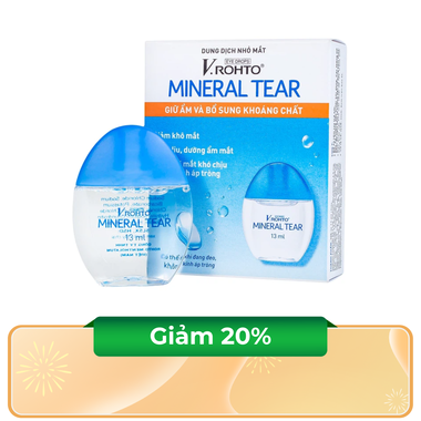 Dung dịch nhỏ mắt V.Rohto Mineral Tear hỗ trợ dưỡng ẩm, bổ sung khoáng chất (13ml)