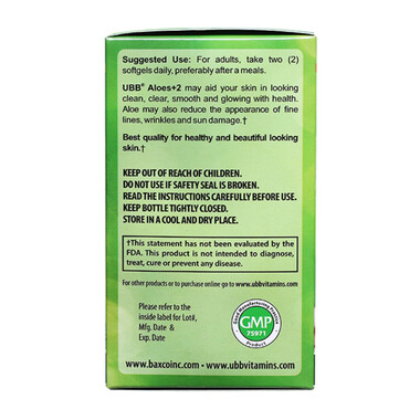 UBB Aloes+2 - Hạn chế lão hóa, làm đẹp da (chai 100 viên)