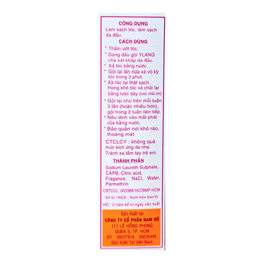 Dầu Gội Y Lang Chí - Làm sạch chấy, ký sinh trùng hiệu quả (100ml)