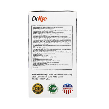 Drlife Ultra Brain tăng cường trí nhớ, hỗ trợ sức khỏe tim mạch, thị lực - Hộp 60 viên
