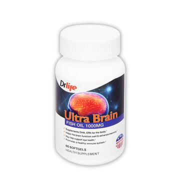 Drlife Ultra Brain tăng cường trí nhớ, hỗ trợ sức khỏe tim mạch, thị lực - Hộp 60 viên