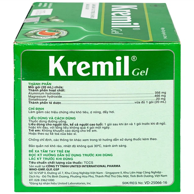 Dung dịch Kremil Gel United Pharma