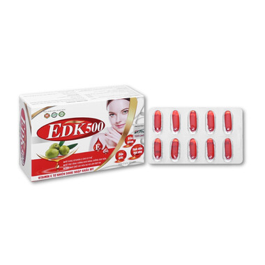 Thực phẩm bảo vệ sức khoẻ EDK500 bổ sung Vitamin E - Hộp 30 viên
