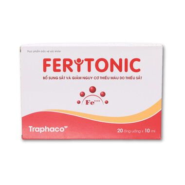 Thực phẩm bảo vệ sức khỏe Feritonic - Bổ Sung Sắt & Axit Folic Hộp 20 Ống