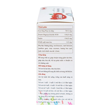 Siro Ginkid Ginic - Nhuận tràng, bổ sung chất xơ giảm táo bón (3 vỉ x 5 ống x 10ml)