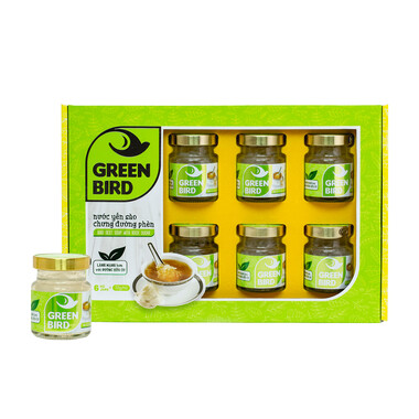 Green Bird - Nước Yến Sào Chưng Đường Phèn Hộp x 06 hũ