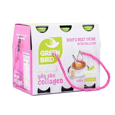 Green Bird - Nước Yến Sào Collagen Hộp x 06 chai