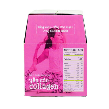Green Bird - Nước Yến Sào Collagen Hộp x 06 chai