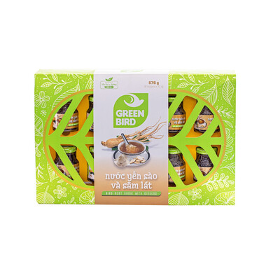 Green Bird - Nước Yến Sào và Sâm lát 01 Hộp x 08 hũ