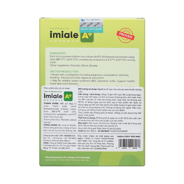 Men vi sinh Imiale A+ giảm rối loạn tiêu hóa (Hộp 10 gói x 6g)