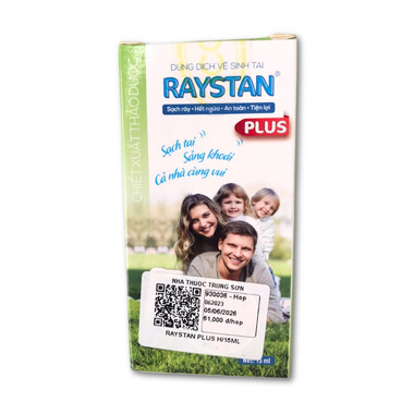 Xịt phun sương vệ sinh tai Raystan Plus sạch ráy, hết ngứa (15ml)