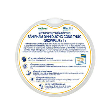 Sữa dinh dưỡng công thức GrowPLUS+1 Sữa non vàng 800g