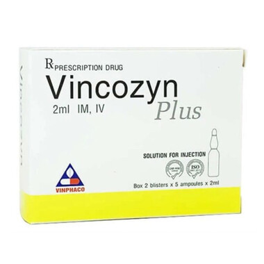 Thuốc Vincozyn Plus Vinphaco phòng ngừa và điều trị các bệnh thiếu Vitamin B (2 vỉ x 5 ống x 2ml)