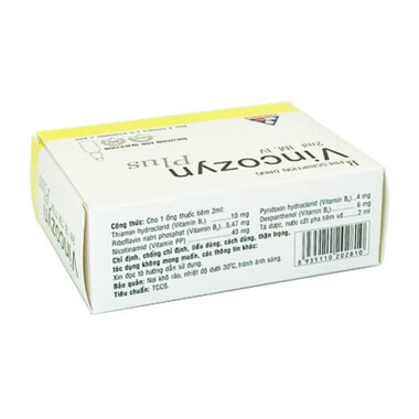 Thuốc Vincozyn Plus Vinphaco phòng ngừa và điều trị các bệnh thiếu Vitamin B (2 vỉ x 5 ống x 2ml)