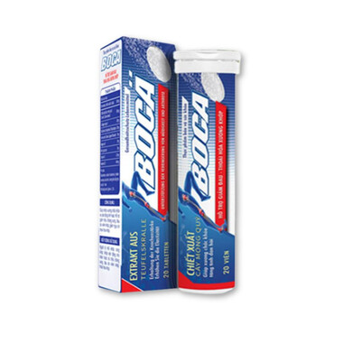 Boca - Viên sủi giảm đau nhức xương, khớp (Tuýp x 20 viên)