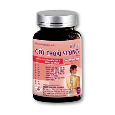 Viên uống Cốt Thoái Vương Platinum - Hỗ trợ sức khỏe khớp, giảm nguy cơ thoái hóa (Hộp 30 viên)